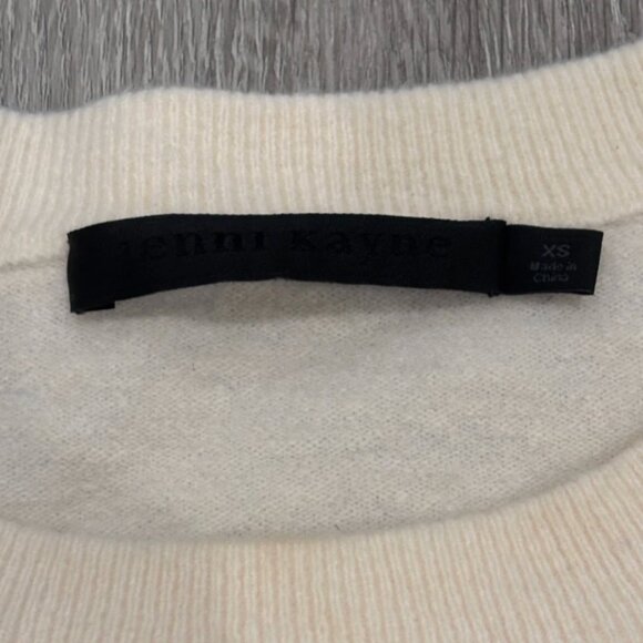 Jenni Kayne Merino Wool Blend Sweater Cream Ivory Crewneck Womens XS - Picture 3 of 7